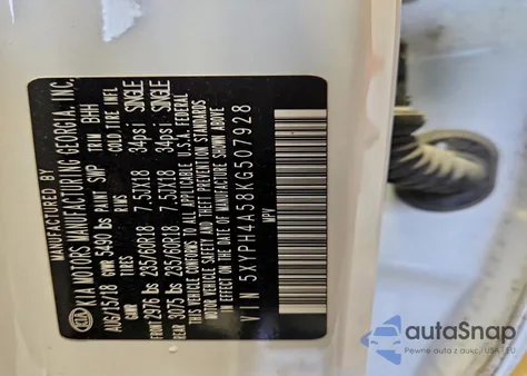 2019 Kia Sorento Ex from USA, damaged, VIN 5XYPH4A58KG507928